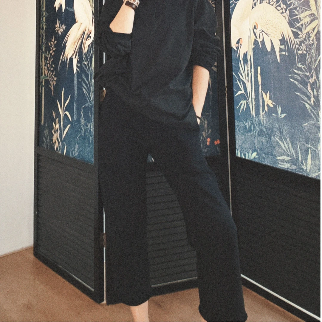 Action Studios【卷边裤】大大推荐简约微喇八分休闲裤WW7512