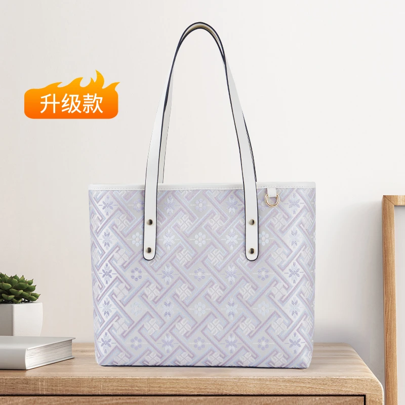 广西非遗壮锦万吉纹托特包新中式包包通勤大容量多功能百搭通勤