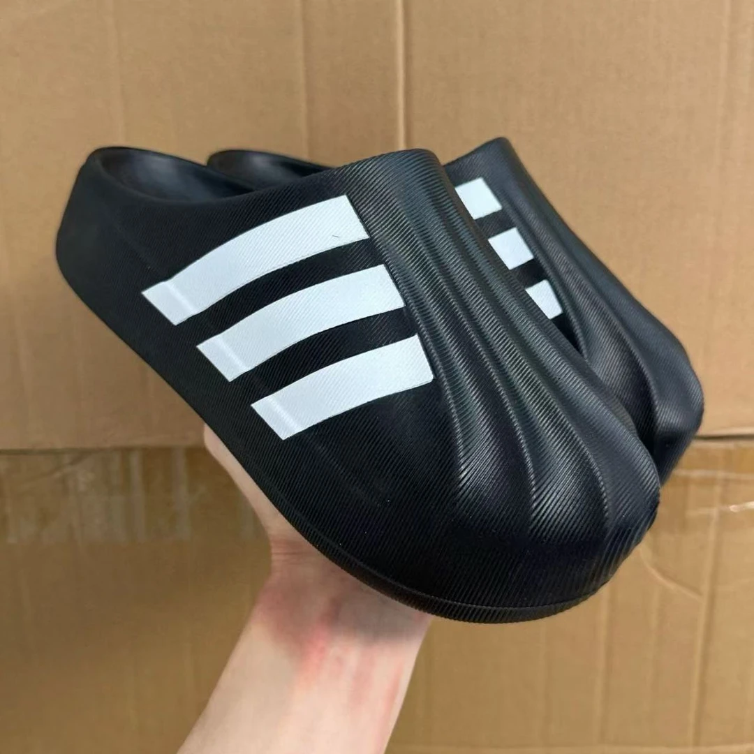 夏季三杠贝壳头半包拖鞋外穿男女款厚底增高休闲运动一脚蹬潮鞋子