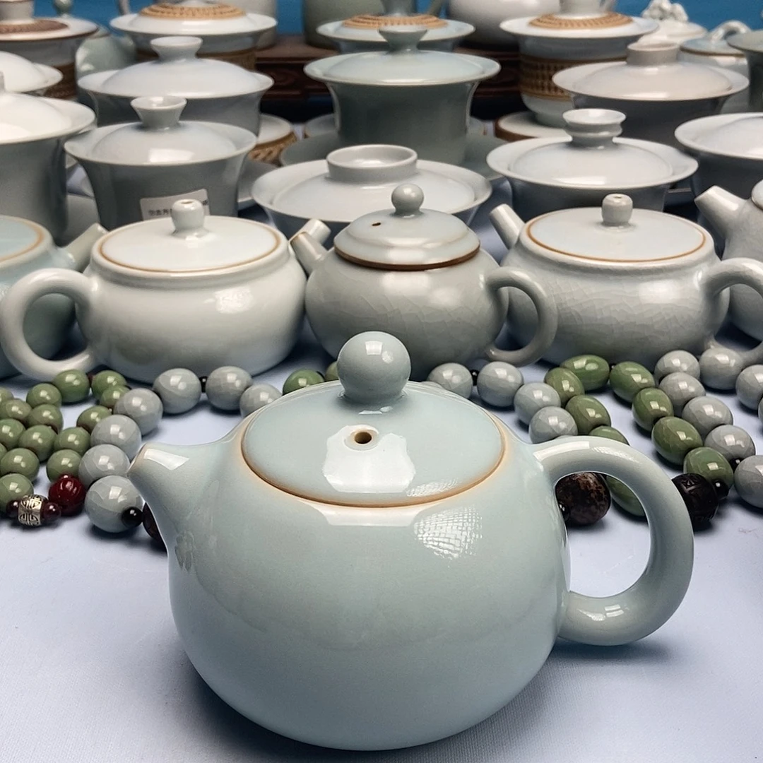 杯天青釉西施壶原矿原釉原产地