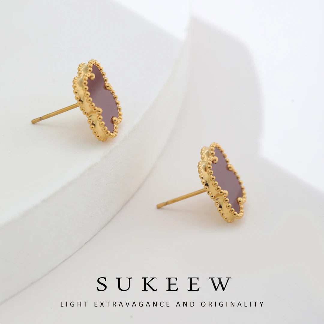 SUKEEW/酥可 铜合金耳饰 小众时尚经典百搭花朵耳环203109
