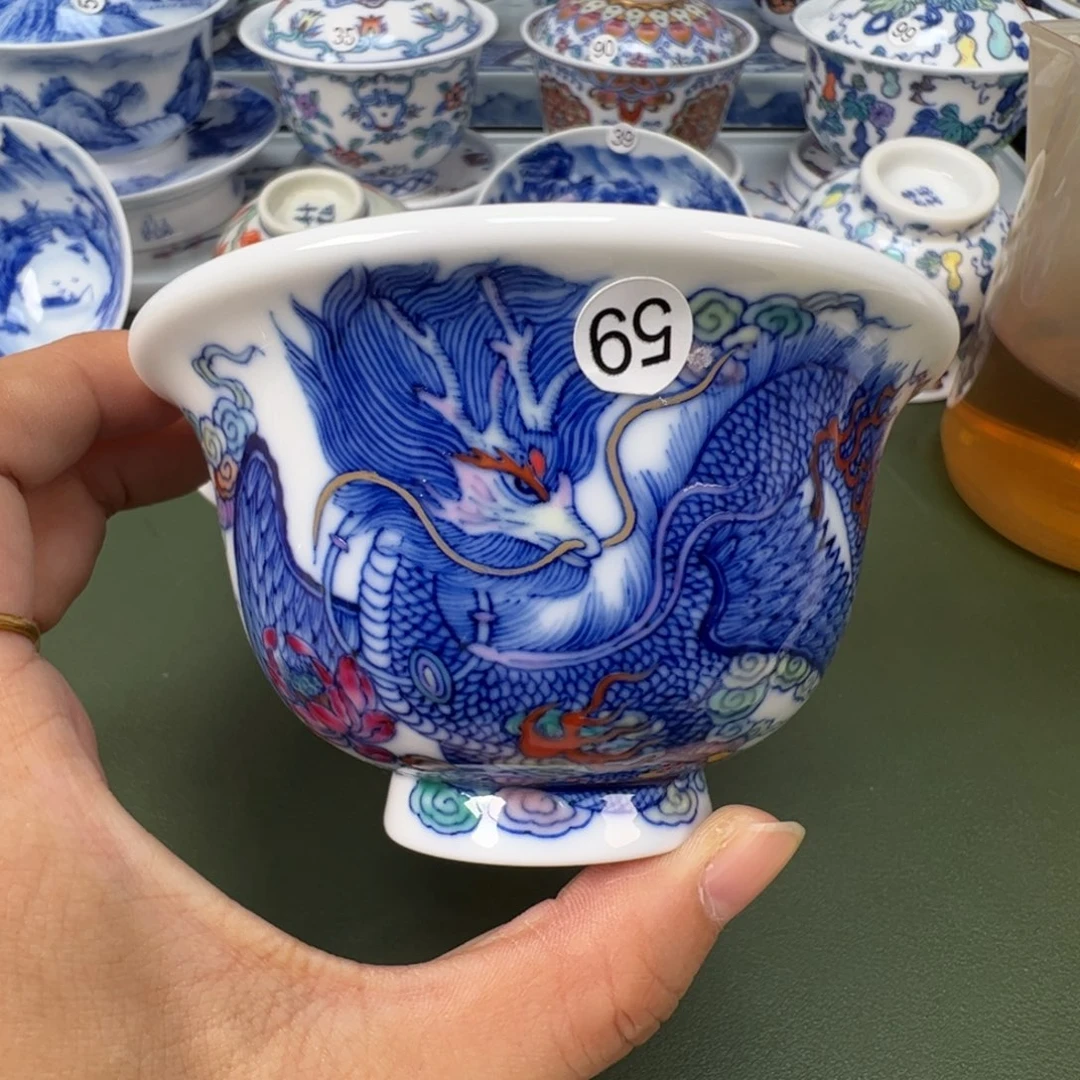 陶瓷景德镇纯手工纯手绘茶具木木59
