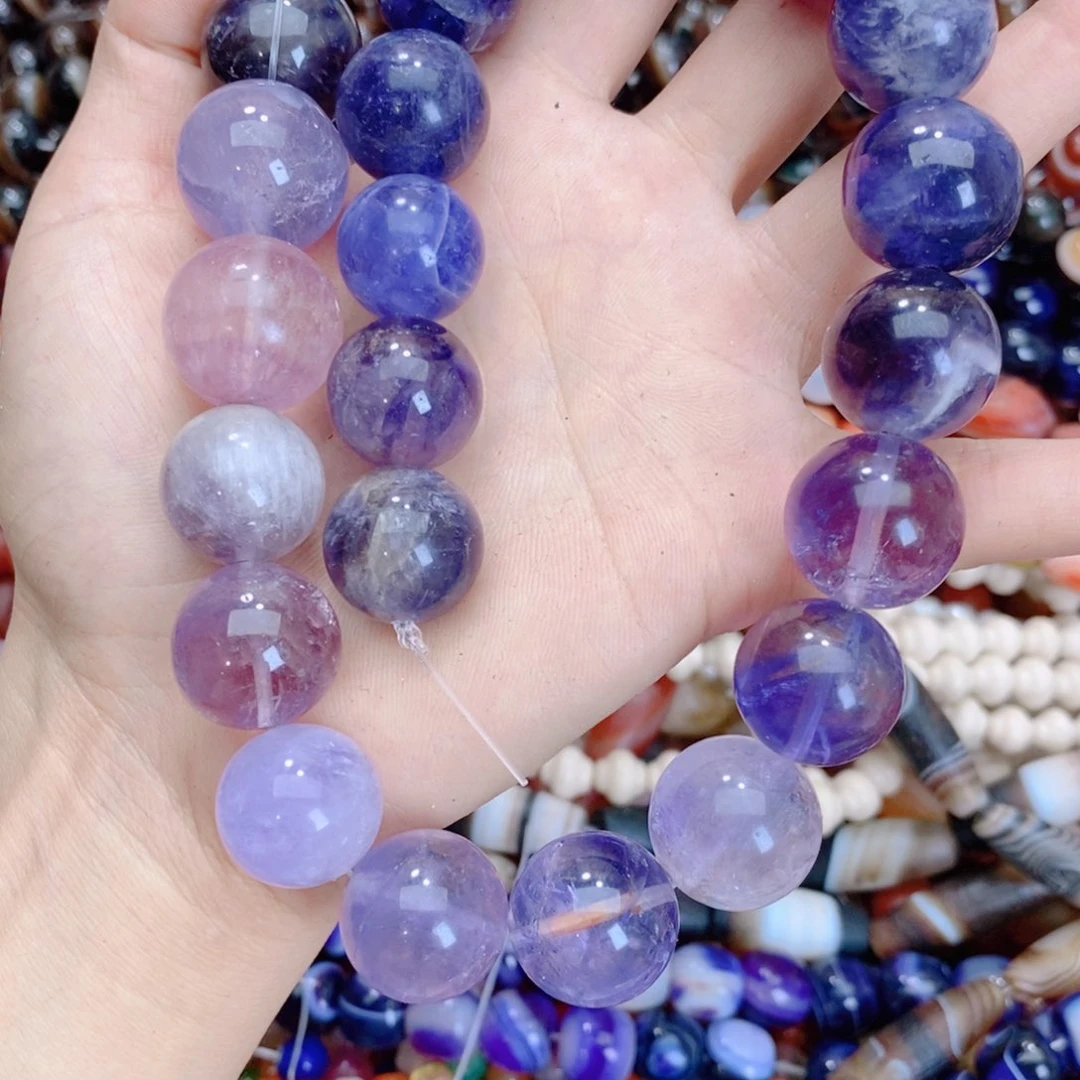 琉璃DIY圆珠随机一条装散珠