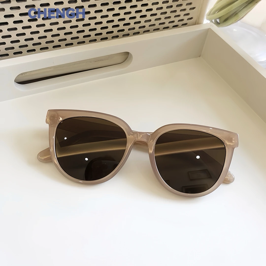 亦菲许红豆同款茶色偏光墨镜女ins百搭经典显脸小太阳眼镜高级感