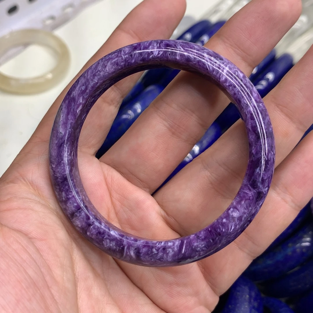 桃****未镶嵌查罗石（紫龙晶）手镯手镯