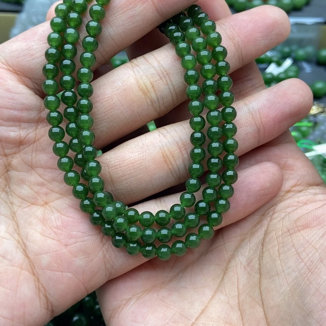 和田玉（碧玉）未镶嵌项链