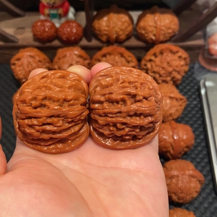 N***、文玩核桃把件42尺寸四座楼2573