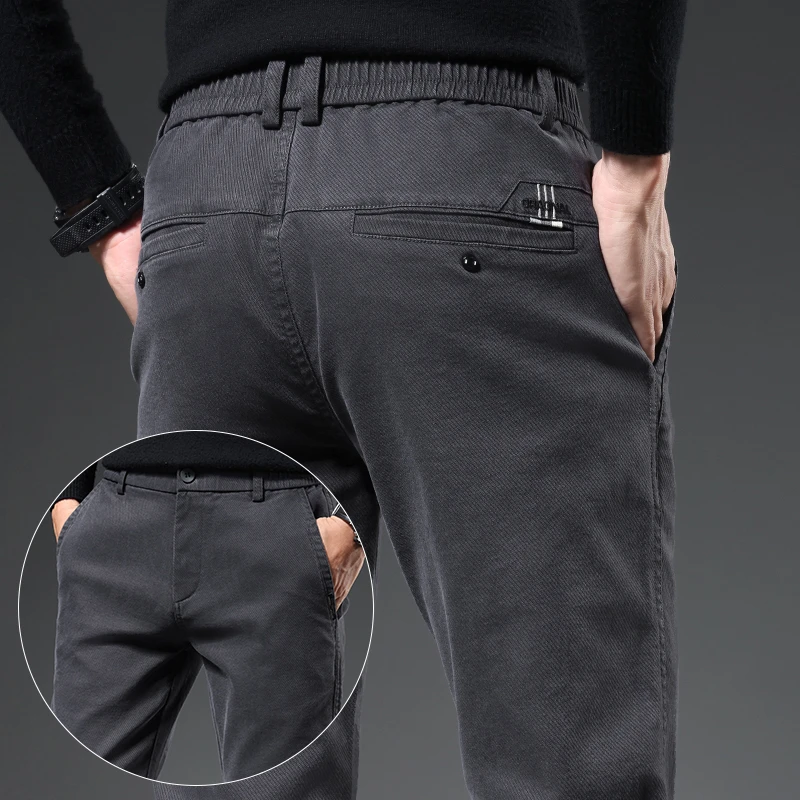 春秋新款休闲裤男士韩版轻商务修身弹力男裤潮流百搭直筒长裤子男