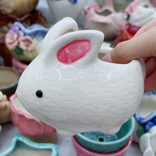 多肉绿植陶瓷花盆9.9包邮