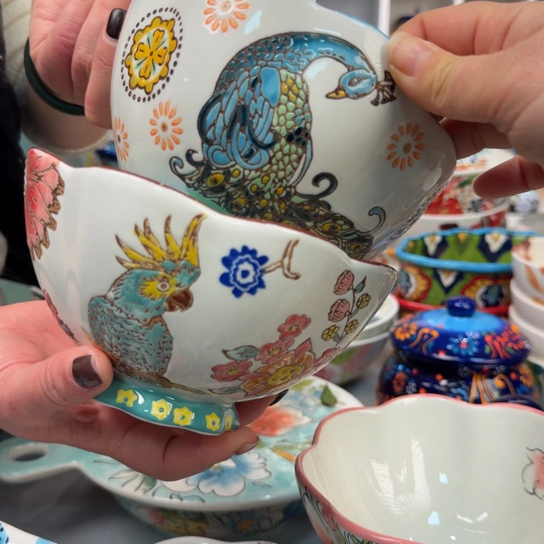 瓷6英寸八角面碗2只看图