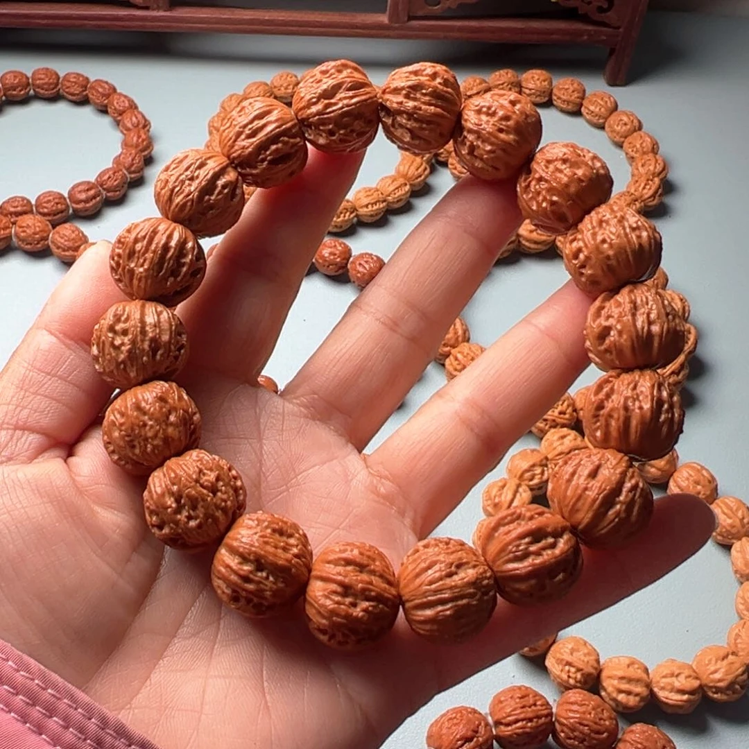 文玩核桃吊坠摸*符野生小核桃