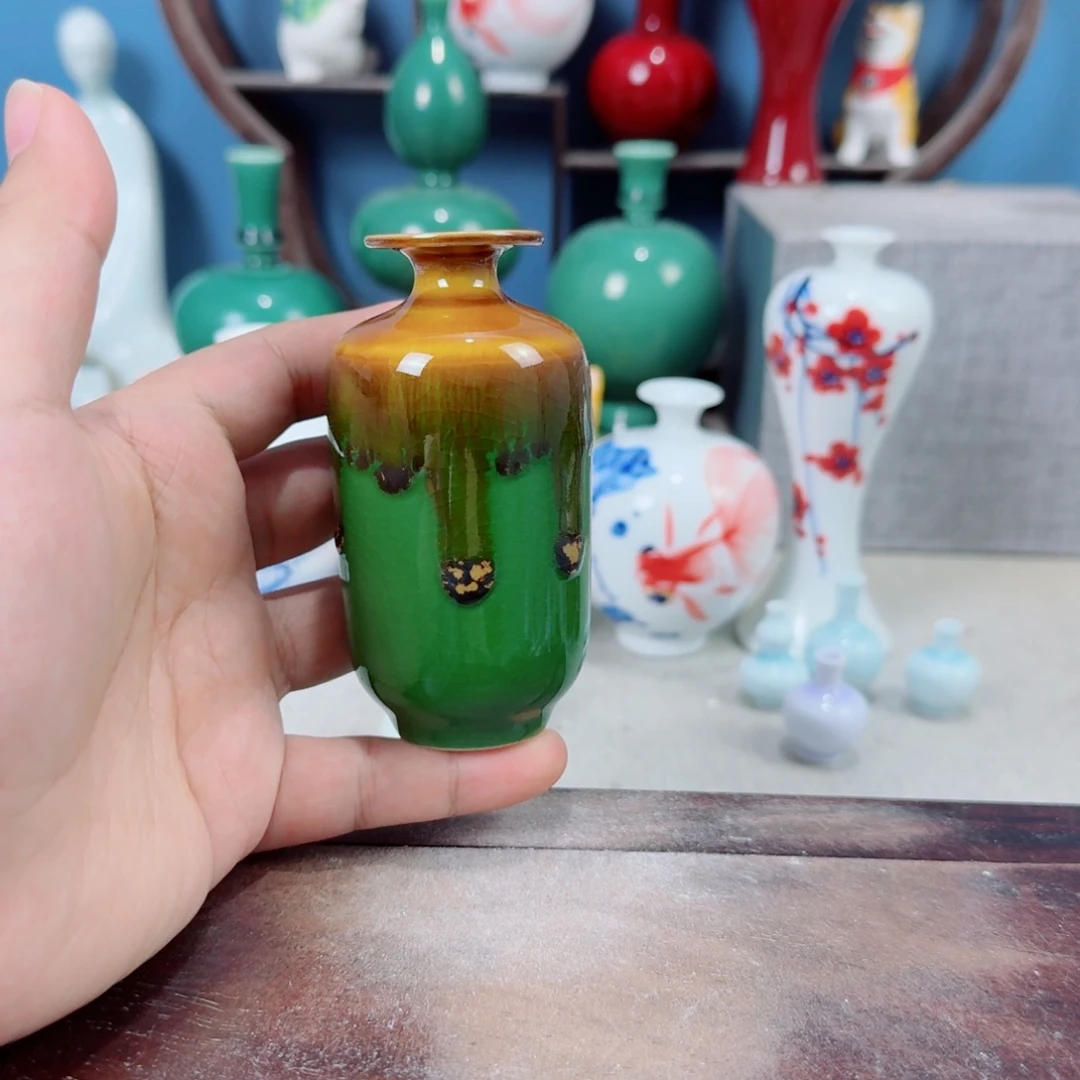 陶瓷手工小花器摆件
