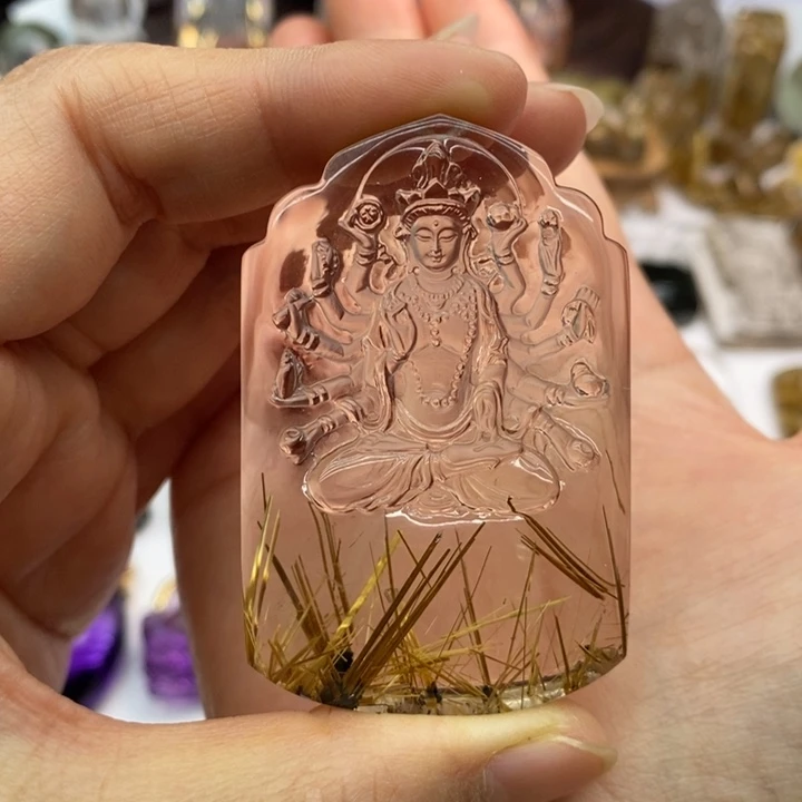 水晶颈饰未镶嵌静**深定制