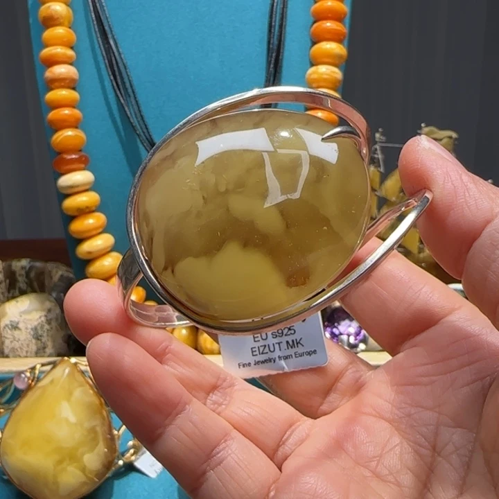 琥珀未镶嵌手链波兰设计款琥珀蜜蜡