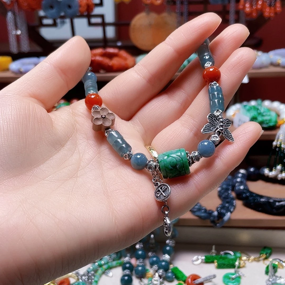 翡翠未镶嵌手链饰品