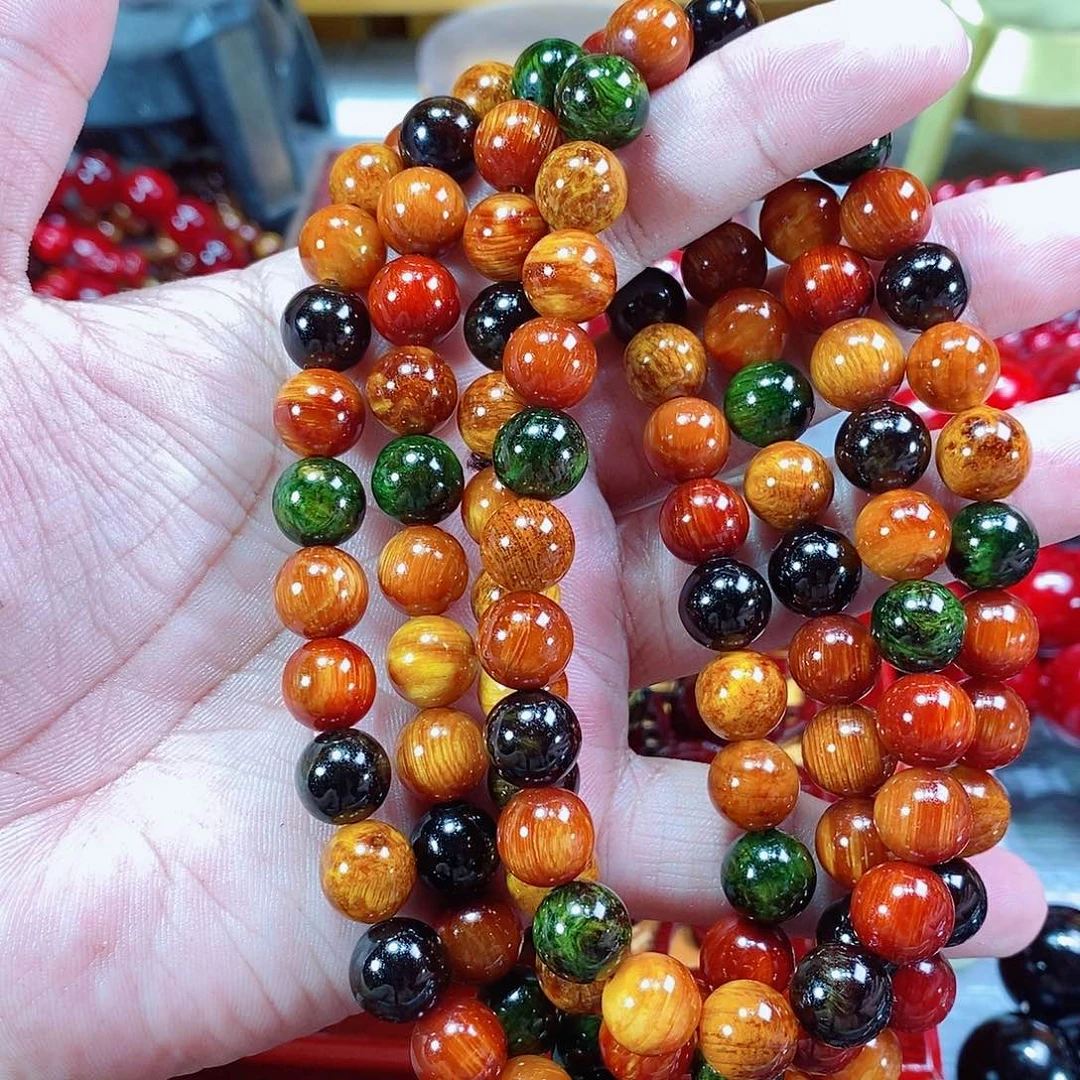 贝壳杉（血龙木）手串/手链半*烟多宝款1.0×108