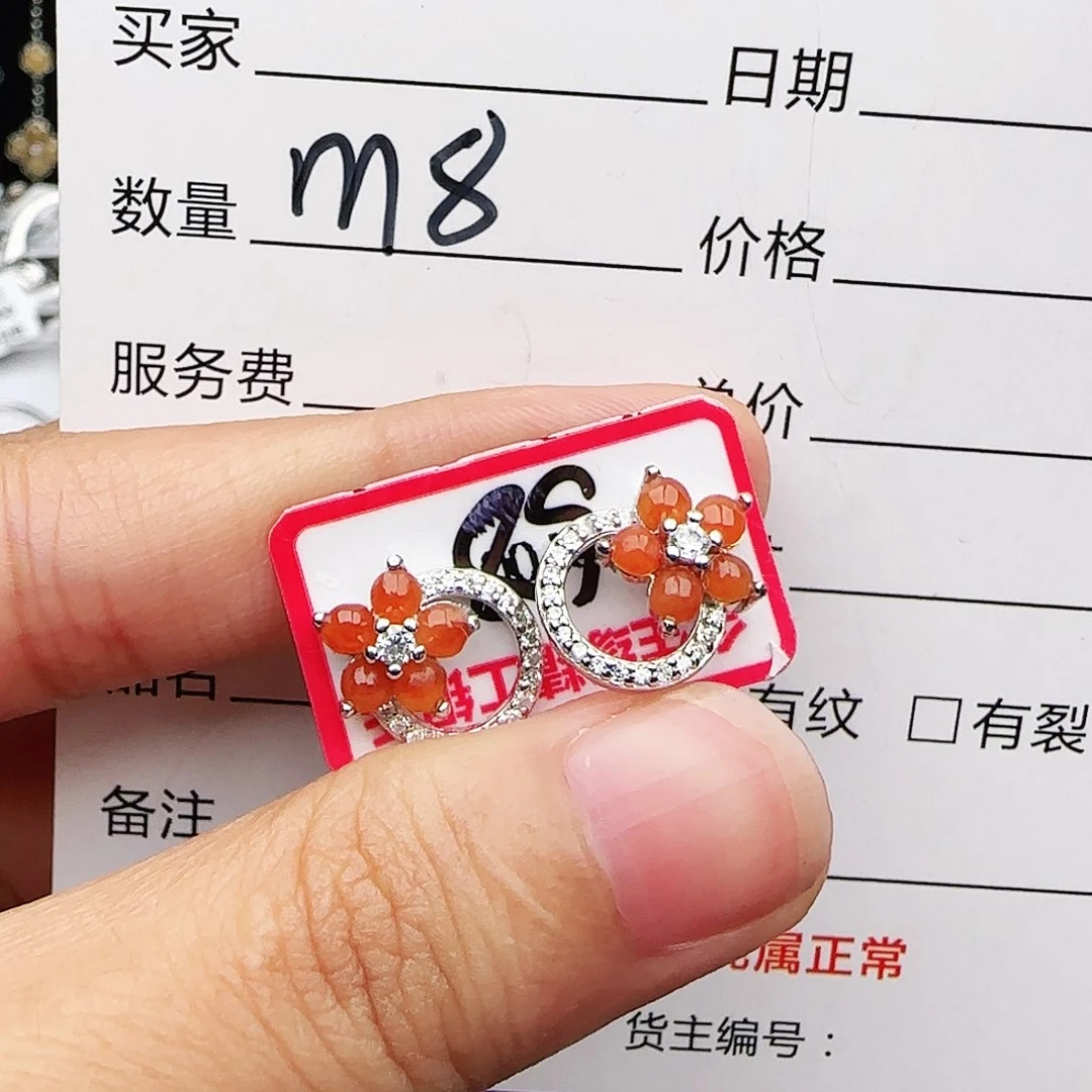 银S925镶嵌戒指翡翠戒指