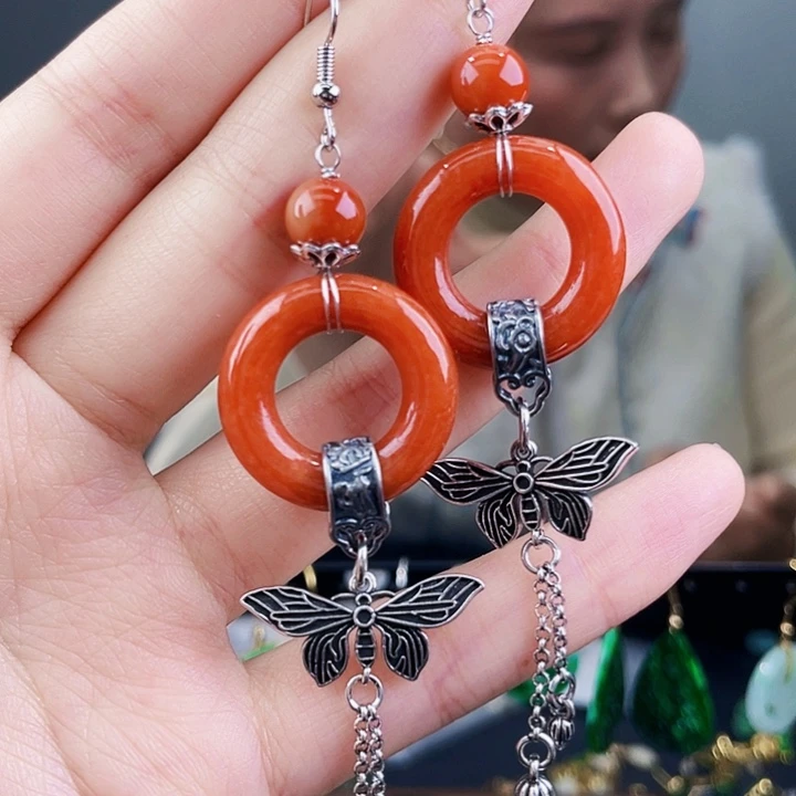 翡翠耳饰未镶嵌饰品