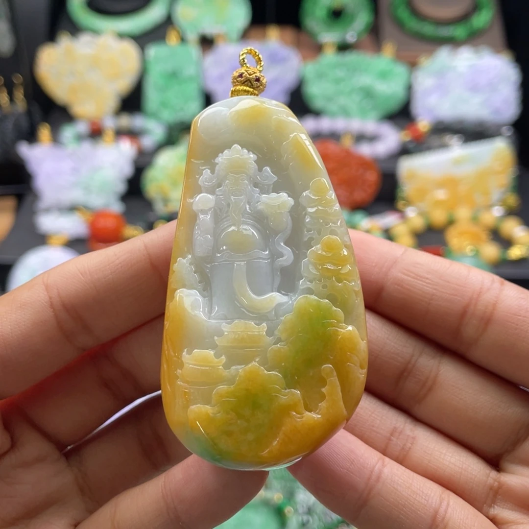 翡翠未镶嵌颈饰代编织