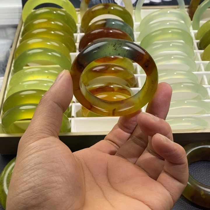 蛇纹石玉合金手镯50