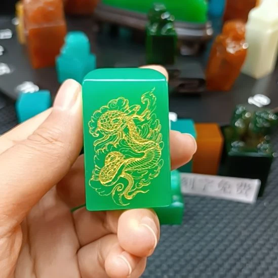 寿山石印石雅安新绿