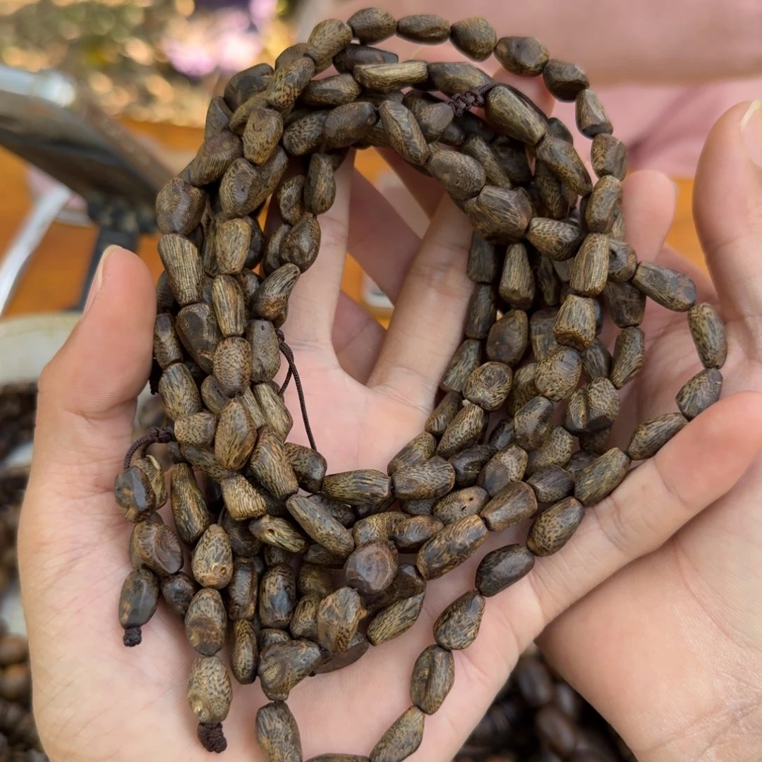 沉香手串三圈沉水包壳19克多样性发一