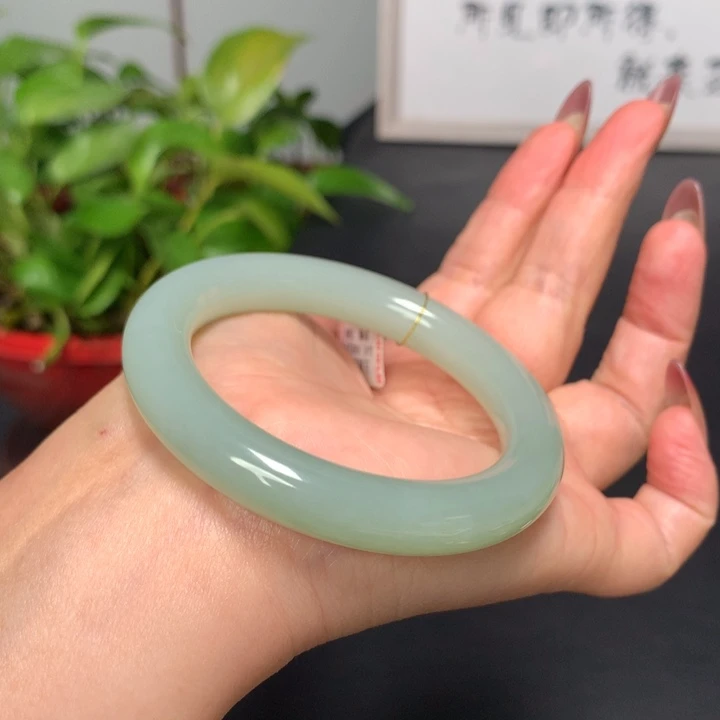 和田玉手镯未镶嵌55