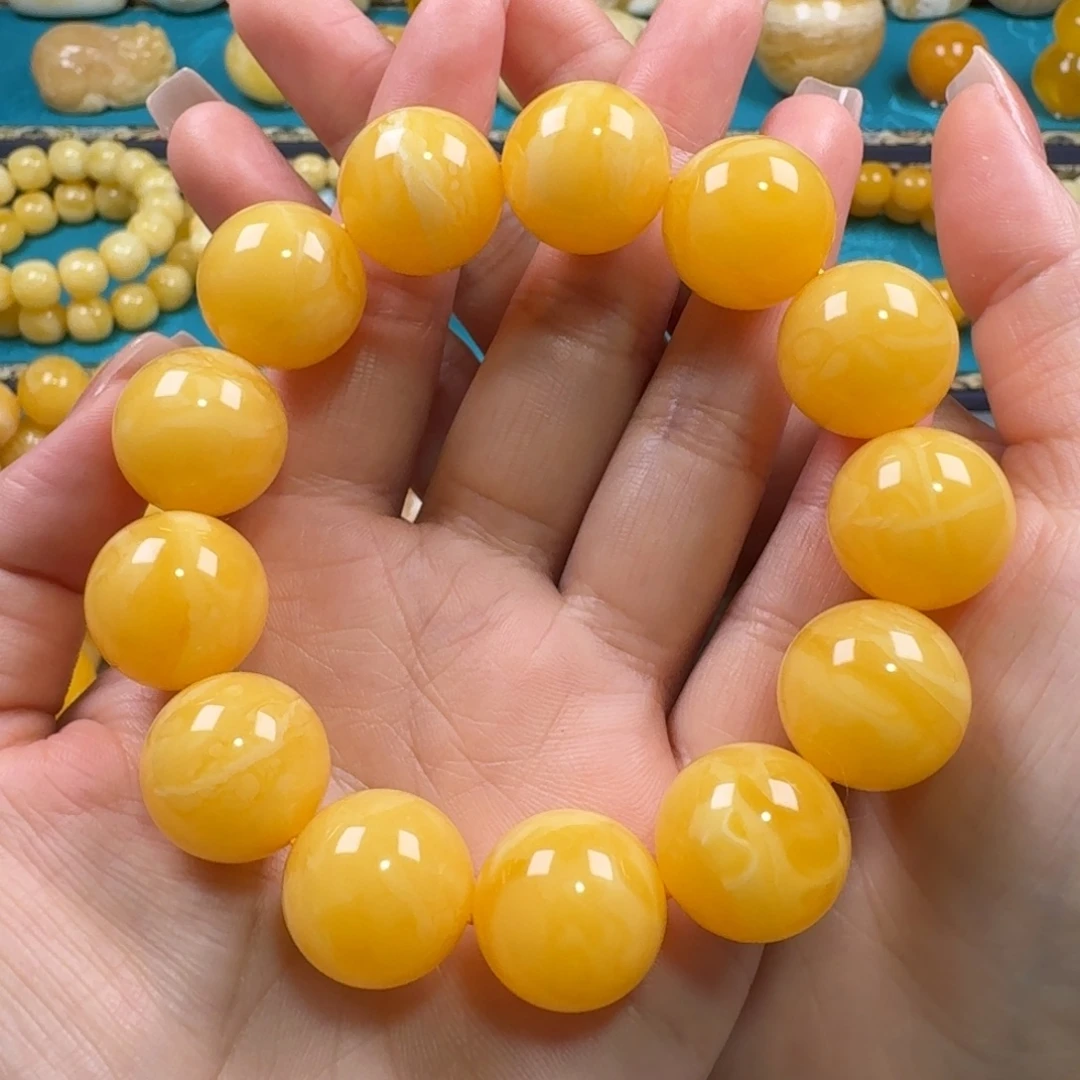 琥珀未镶嵌手链同料