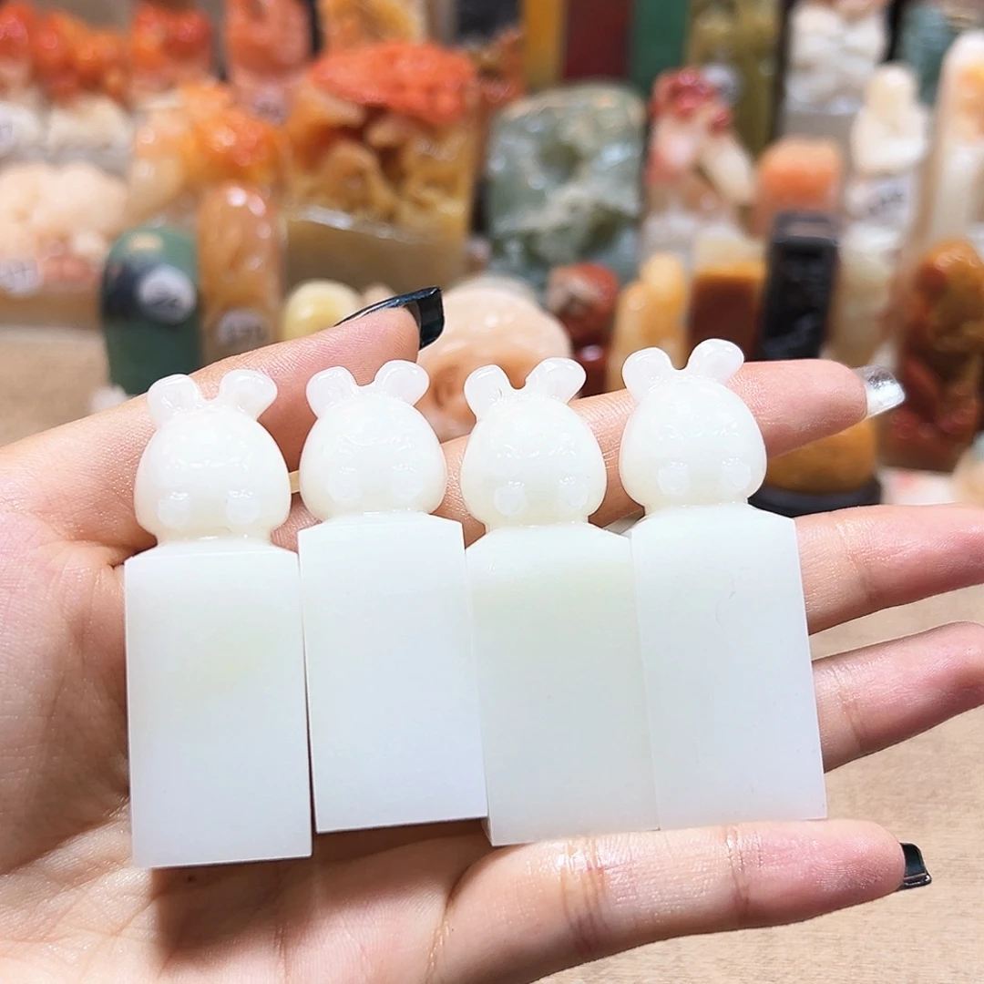 绿***花寿山石印石寿山石雕刻