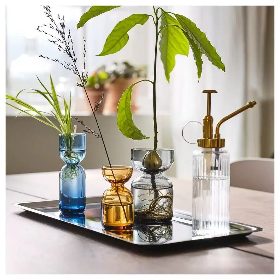 迷你花瓶达克斯玻璃花瓶原色办公桌卧室桌面插花香薰瓶高级感家居