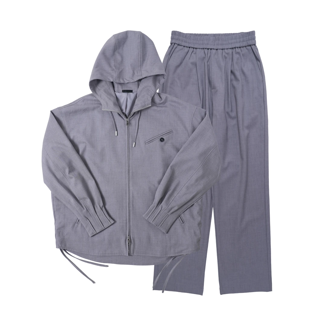 马丁叔叔 新款高级感绵羊毛混纺夹克外套裤子套装 820