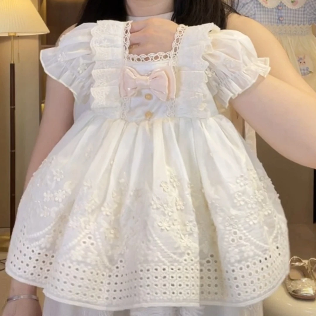 女童法式洛丽塔公主裙2025夏新款周岁礼服小童宝宝甜美洋气连衣裙