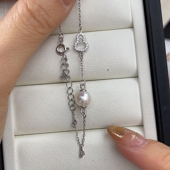 手绳海水珍珠银S925镶嵌