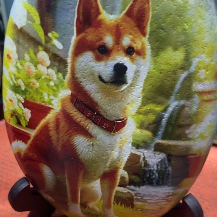 石材狗摆件这么美啊