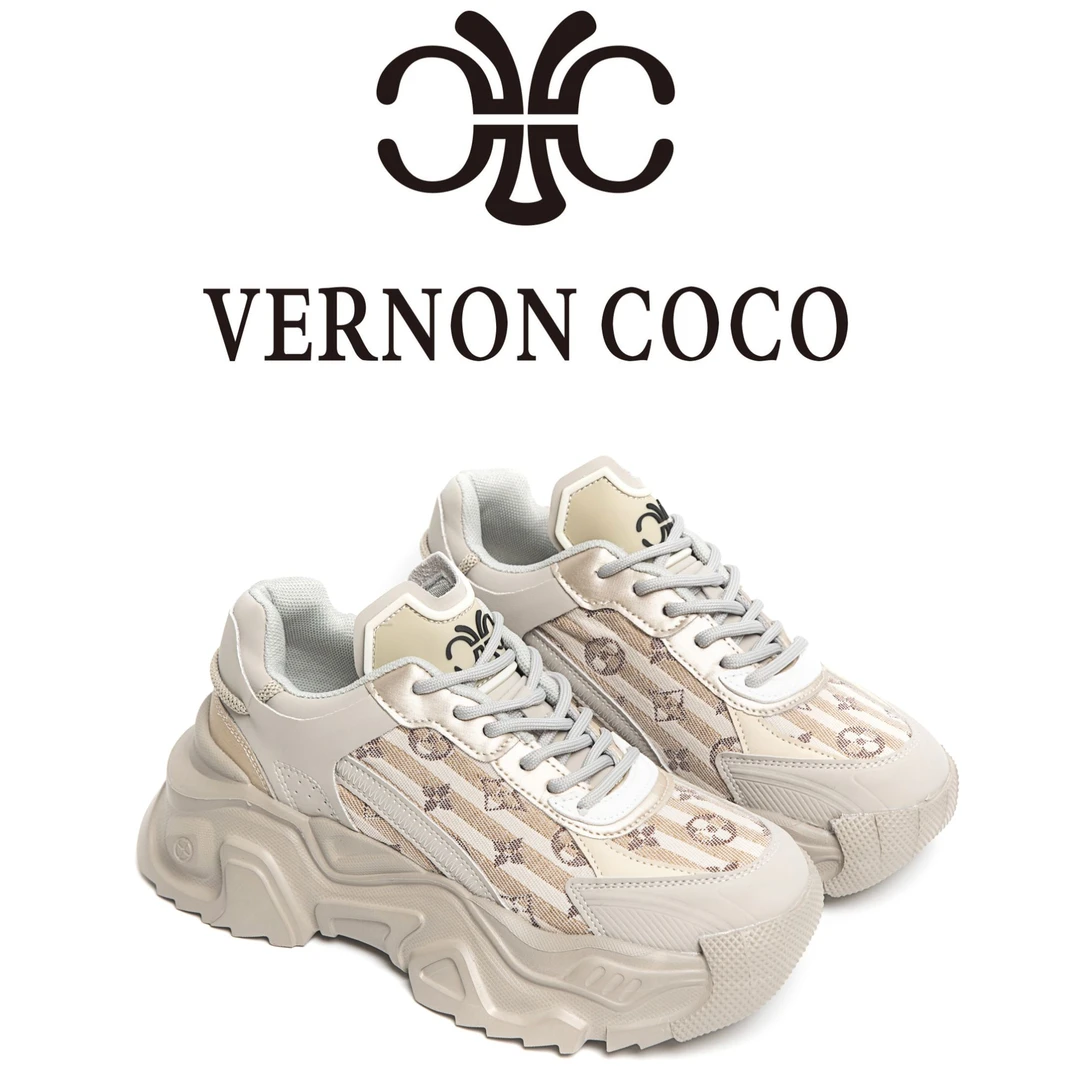 富婆鞋老爹鞋休闲透气百搭厚款厚底平跟休闲鞋春时尚休闲鞋