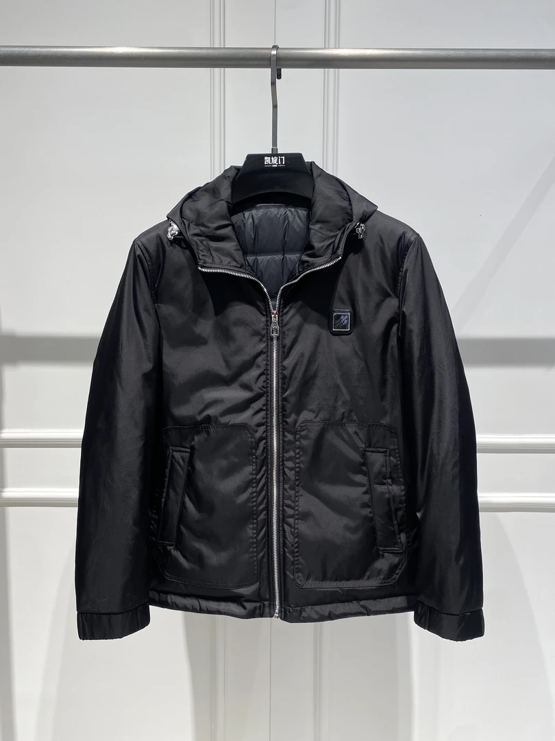 【青蛙CREAZIONI】欧货冬季新款男士连帽百搭时尚羽绒外套