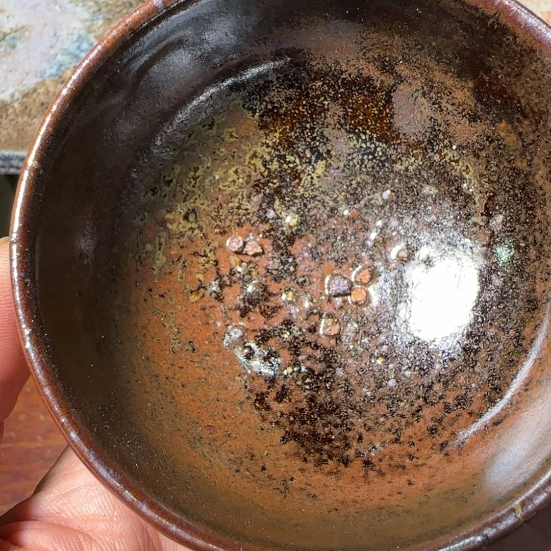 柴烧建盏茶盏茶杯75