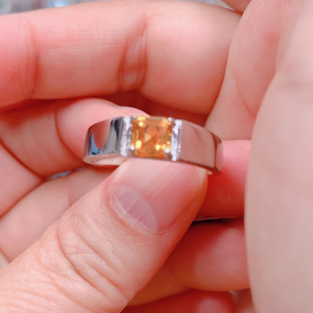 蓝宝石戒指银S925镶嵌