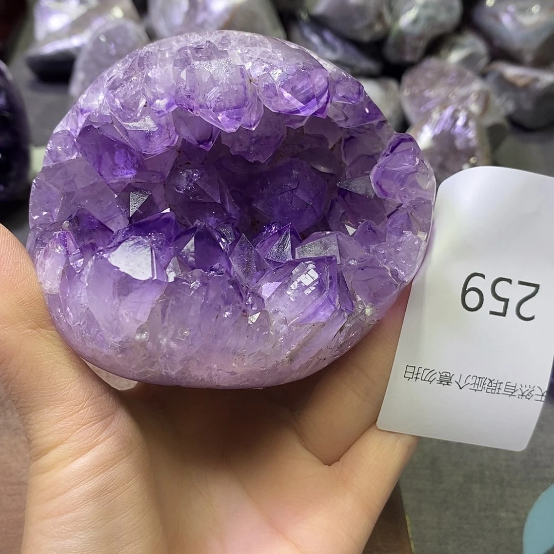 未镶嵌紫晶珠宝半成品