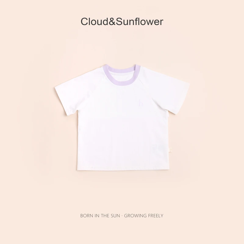 【云朵小葵】女童夏季哈哈圆领休闲T恤1113819