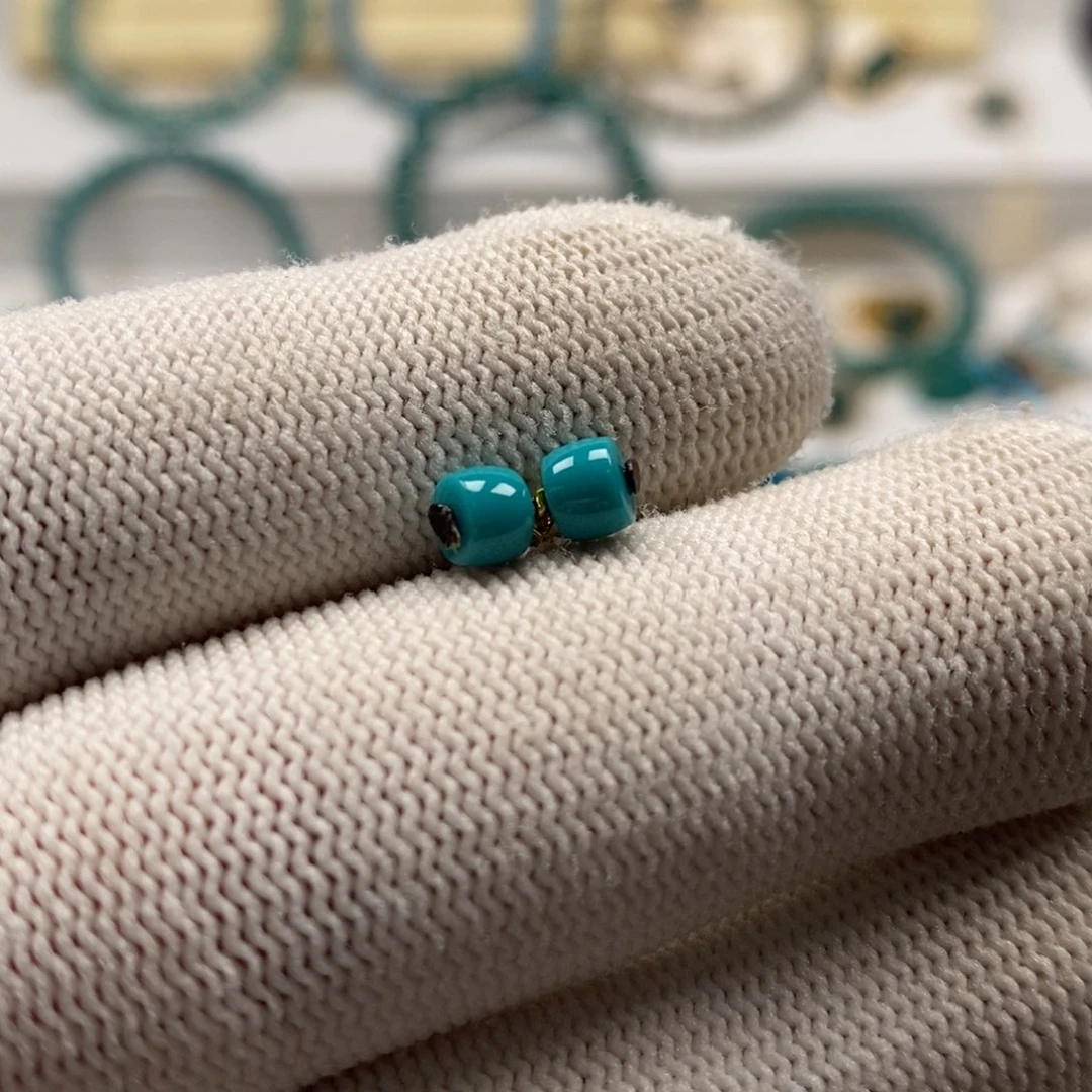 未镶嵌绿松石珠宝奇石A862 直切4.7