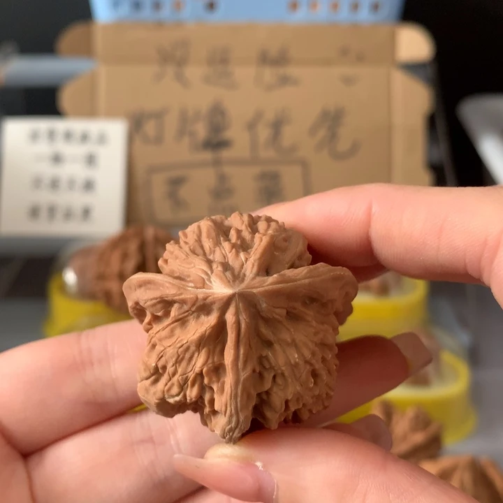 举***独吊坠文玩核桃异形安置，有瑕疵