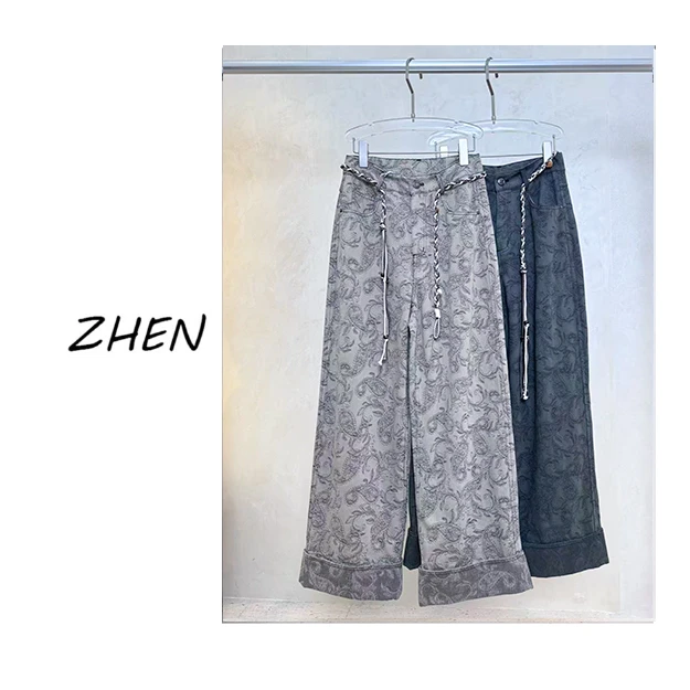 【ZHEN】25Y00339 2025新款裤子显瘦遮肉小众设计款