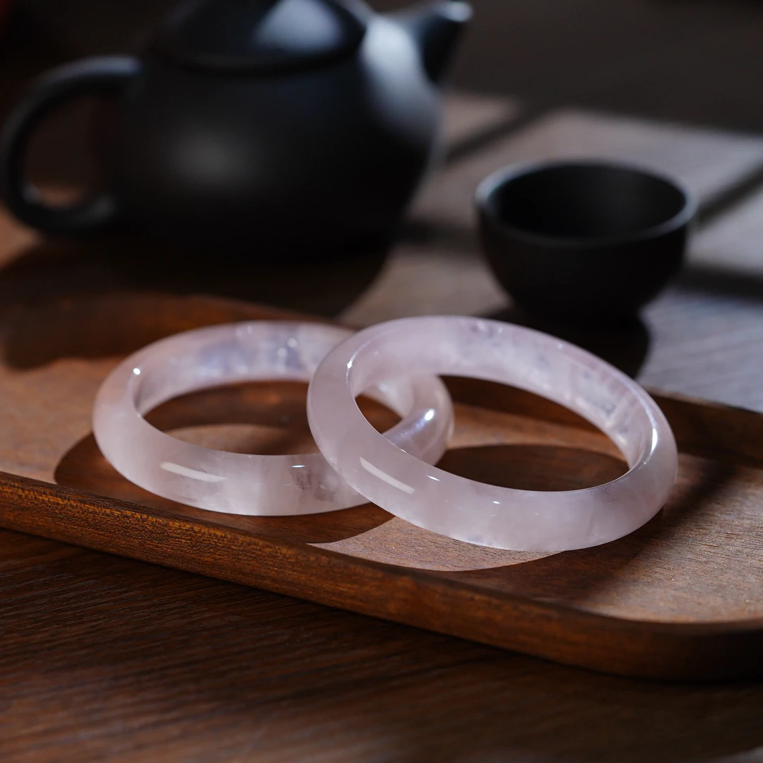 【睿泽鉴宝】西柚粉水晶手镯多样性发一(52-63#) 12*8 JXG0002