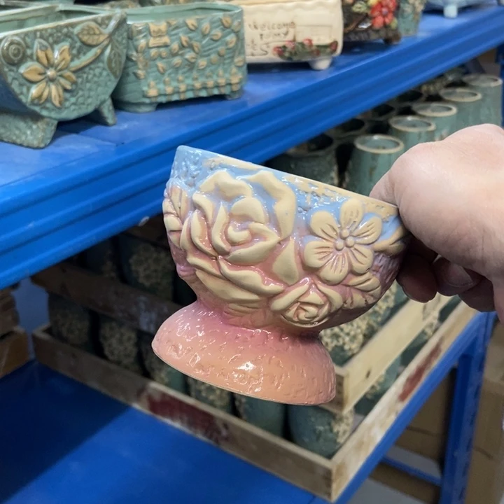 陶瓷花盆单场满9.9发10*8.5