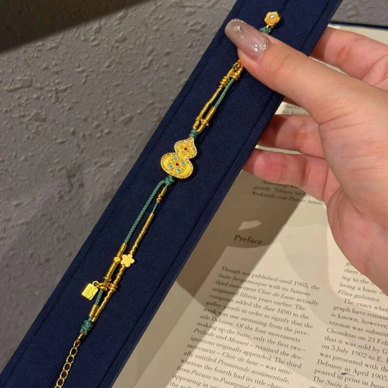 铜合金手链 炸珠葫芦点钻珐琅葫芦手链 S022