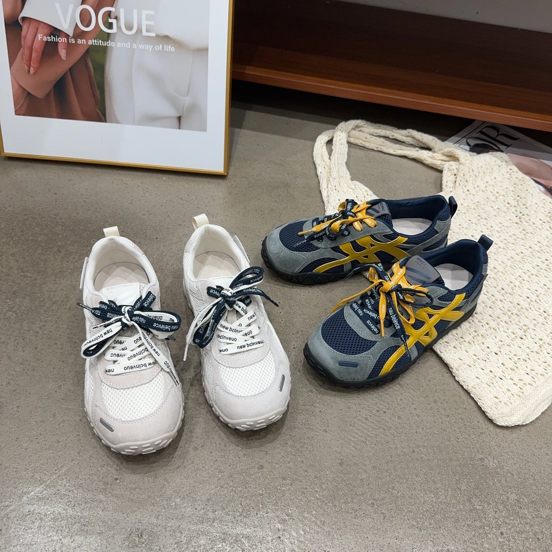 9199秋季新品女真皮内增高圆头系带平底休闲运动时尚百搭女德训板