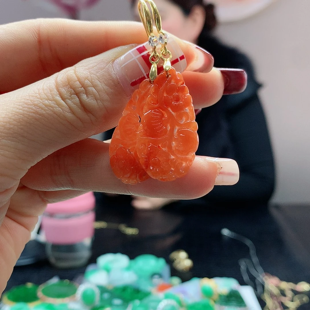 【闪购商品】翡翠耳饰未镶嵌，