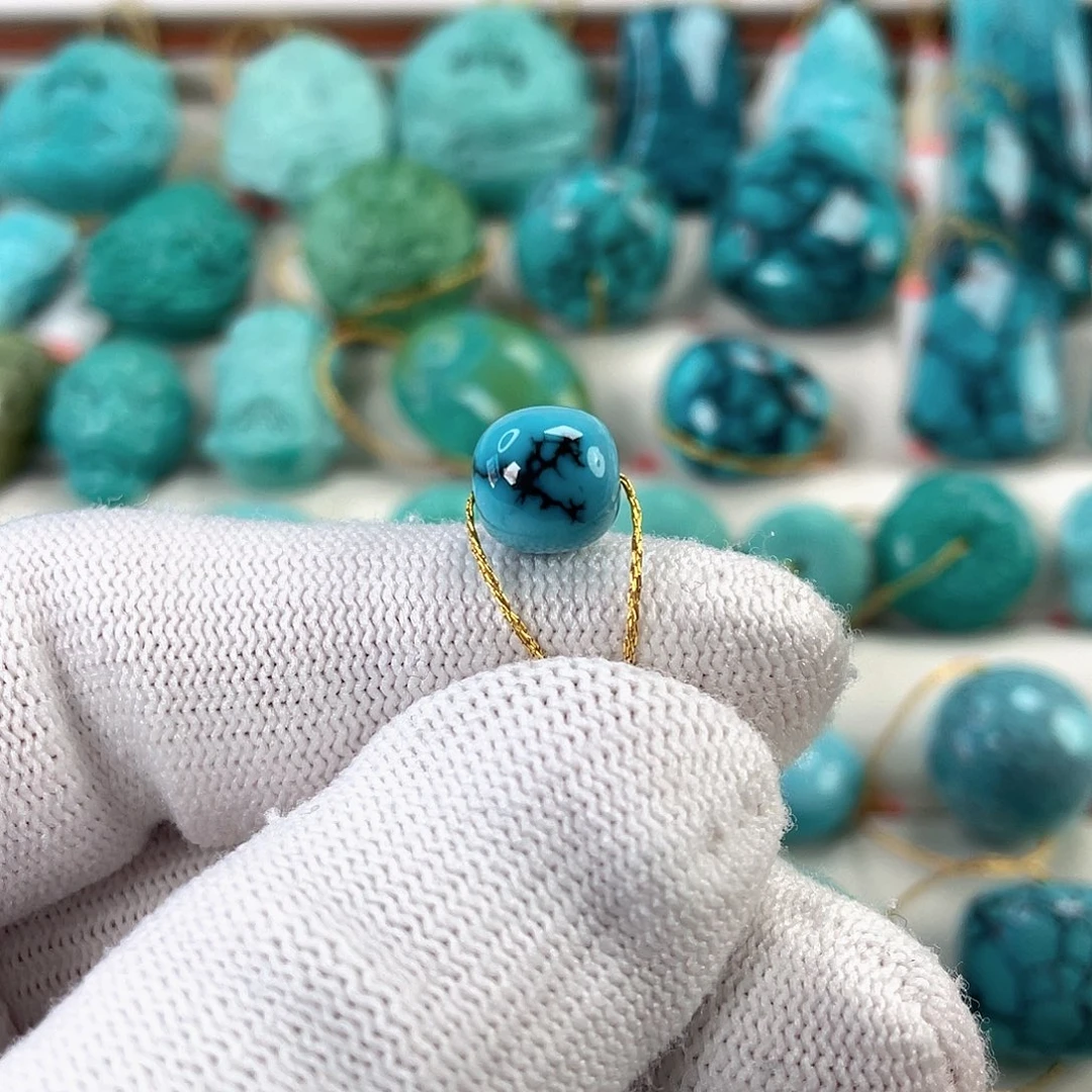 绿松石未镶嵌挂件直径8.6