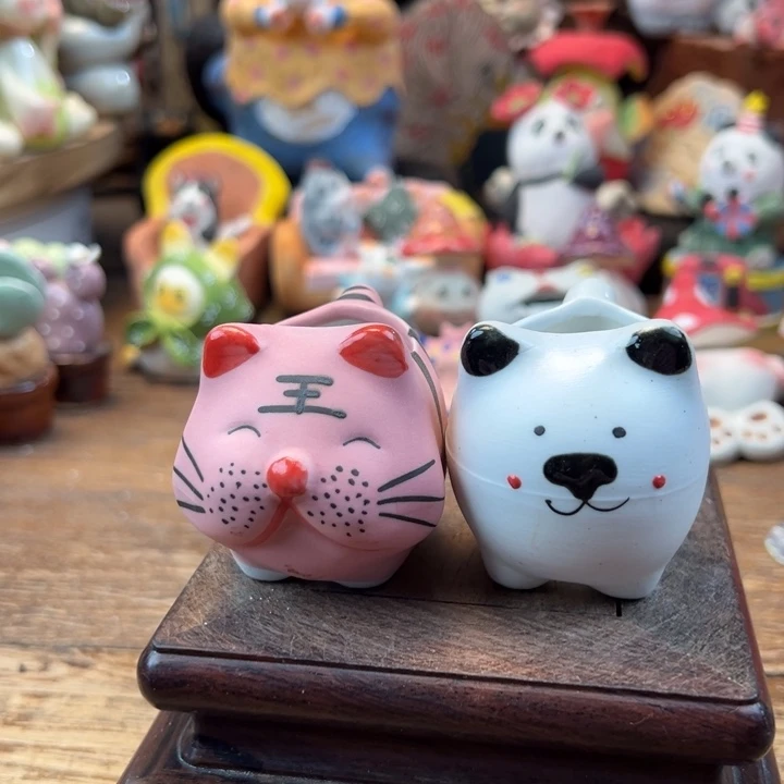 陶摆件小镇青花每日有新品